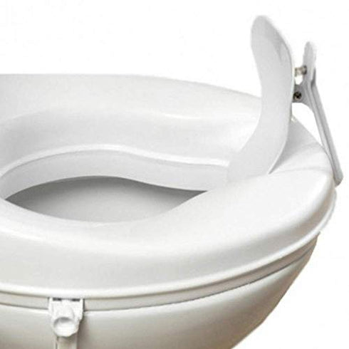 Homecraft 12012 Savanah Splash Guard, Urine Deflector Guard with Clip to Easily Attach to Toilet Seats, Seated Position Commode Guard for Deflecting Liquid Downward to Prevent Accidents, Easy to Clean